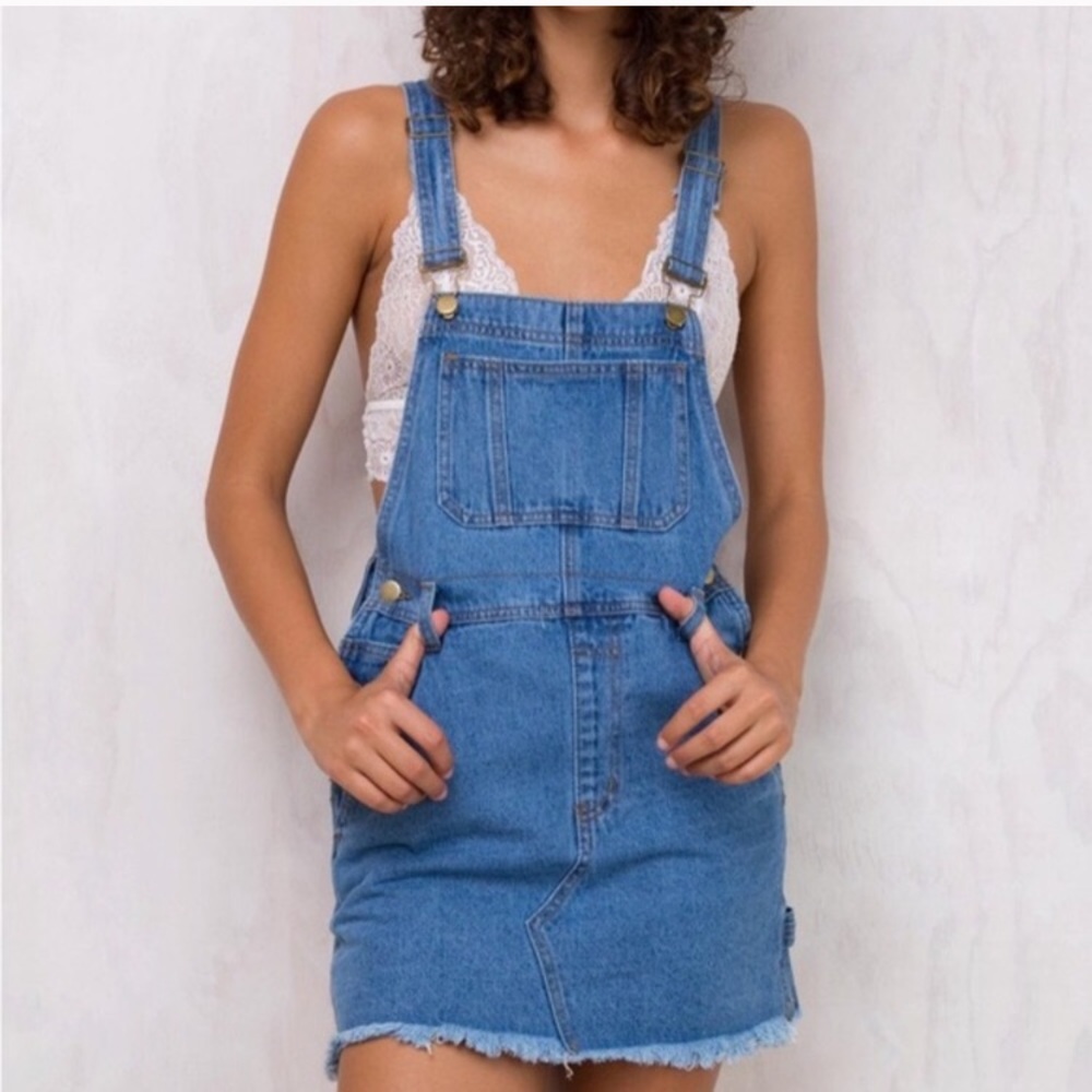 Princess polly denim overall dress